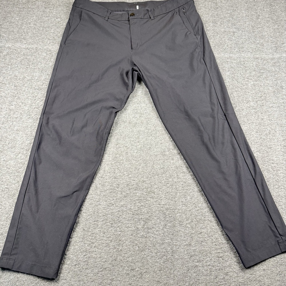 Lululemon‎ Commission Slim Pants Mens 36x29 Black ABC Warpstreme Stretch LM5522S